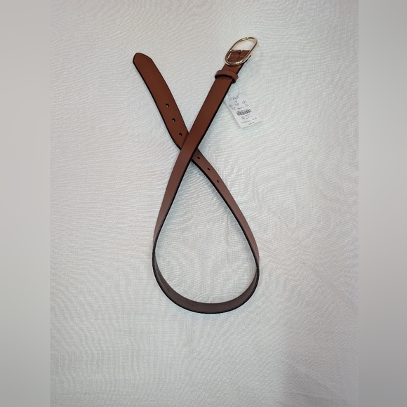 J. Crew Brown Leather Belt with Gold Buckle - Picture 6 of 7